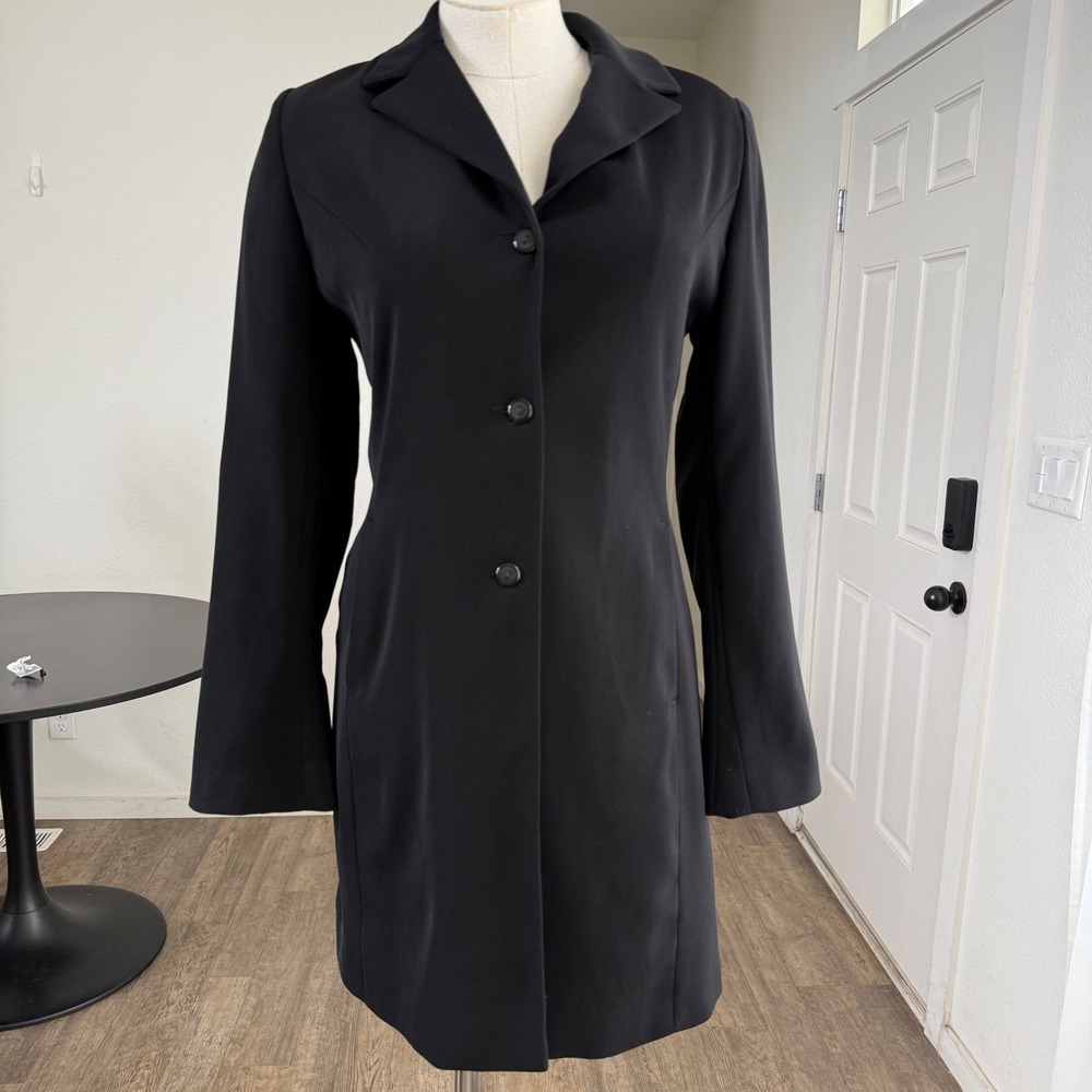 Amaranto Womens Black Button Up Blazer Jacket Coat‎ Size 12 fits Sz small career